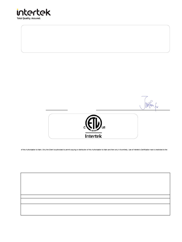 Authorization to Mark for UL 1741 | PDF