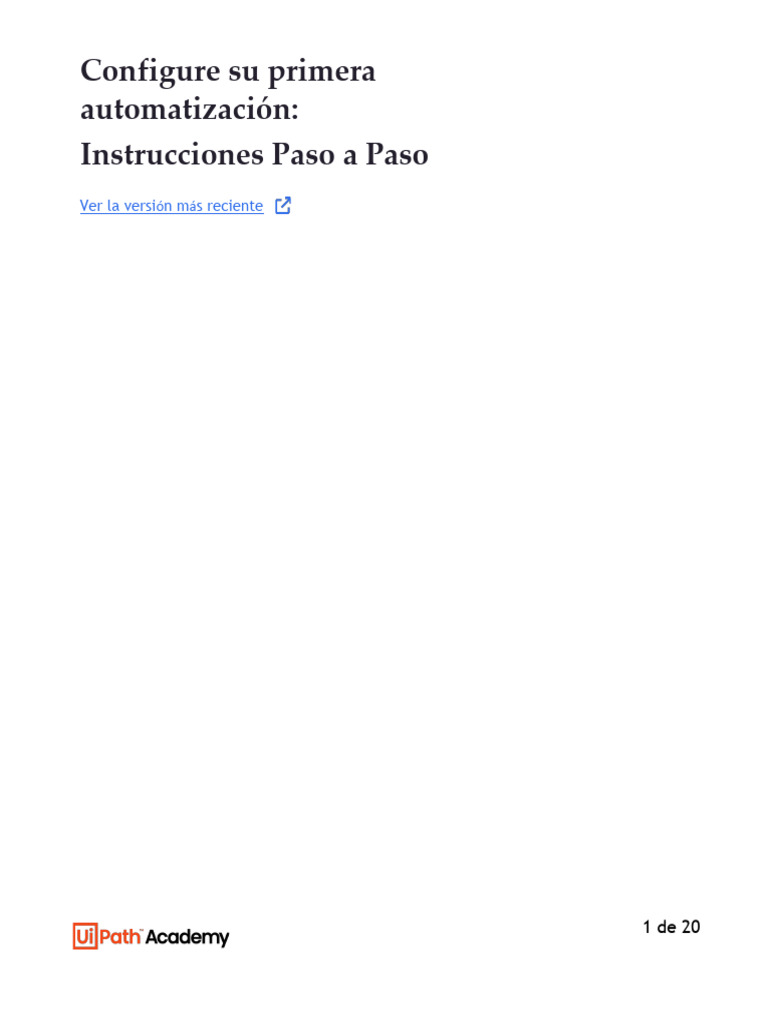 Guía para Configurar Automatización en UiPath | PDF | Software ...
