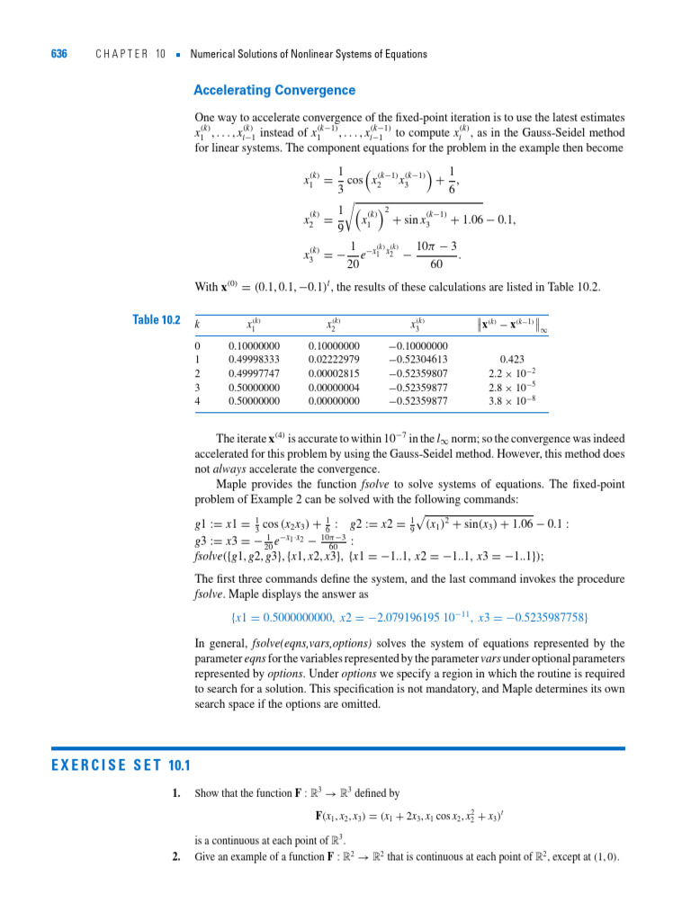 Accelerating Convergence in Nonlinear Systems | PDF | Mathematical ...
