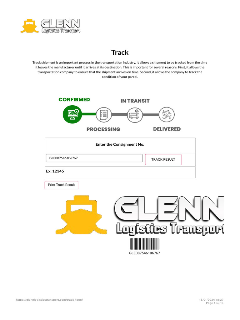 Shipment Tracking Status Update | PDF | Freight Transport | Shipping