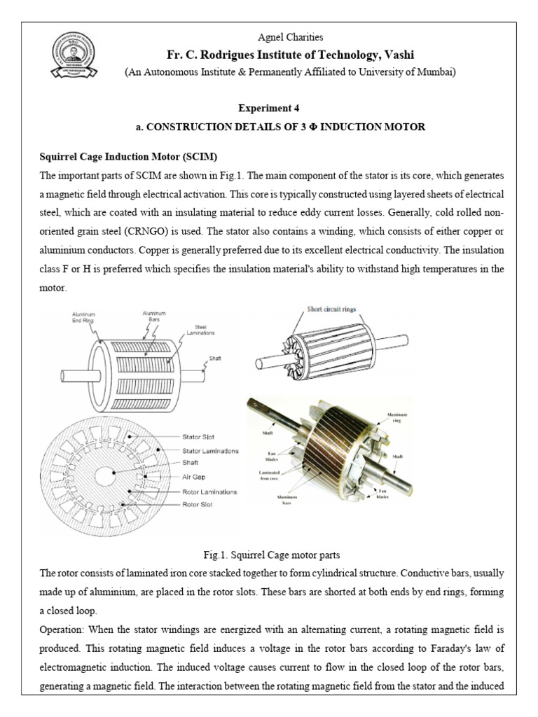 Induction Motor Construction & Testing Guide | PDF | Electric Motor ...