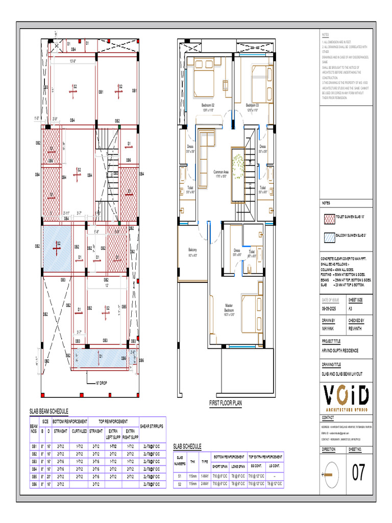 Slab and Slab Beam GF Plan | PDF | Structural Engineering