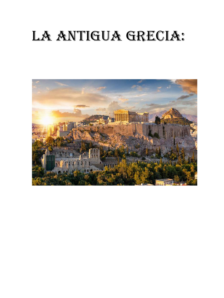 Historia y Cultura de la Antigua Grecia | PDF | Antigua Grecia ...