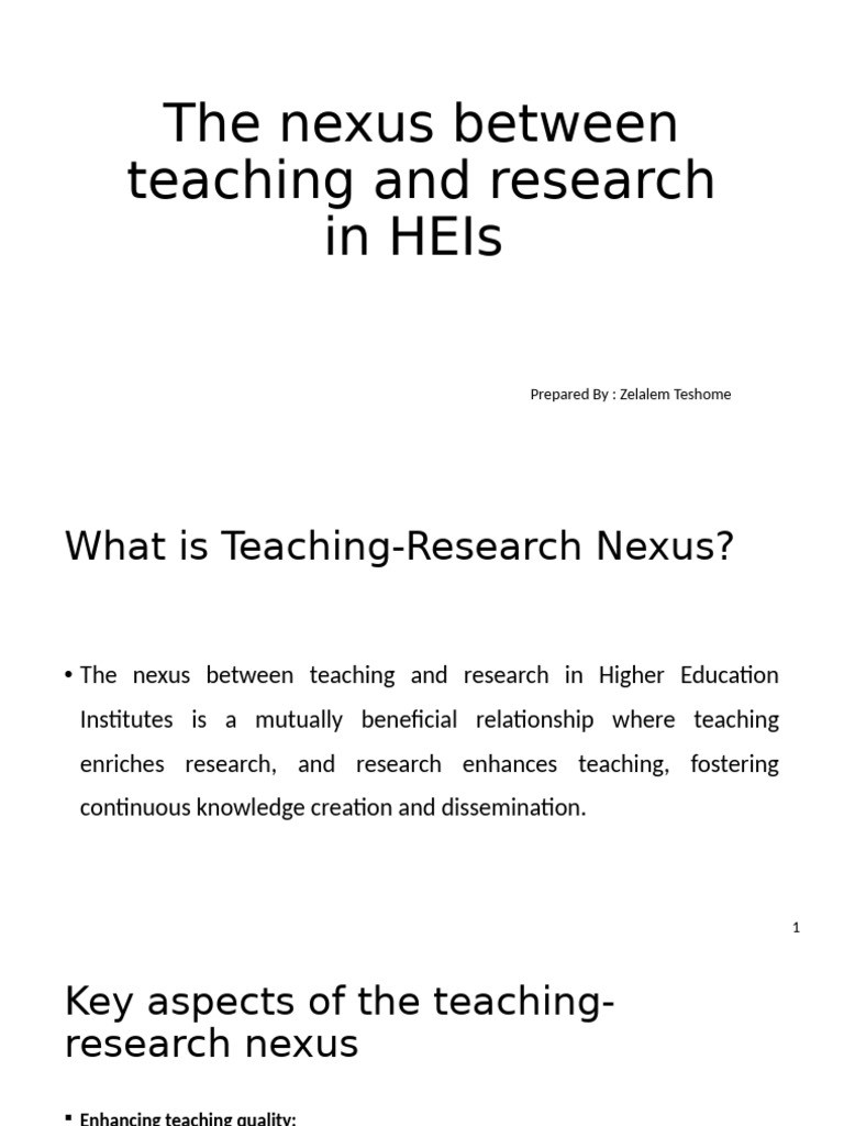 Teaching-Research Nexus in Higher Education | PDF | Behavior ...