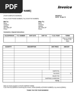 Sales Invoice