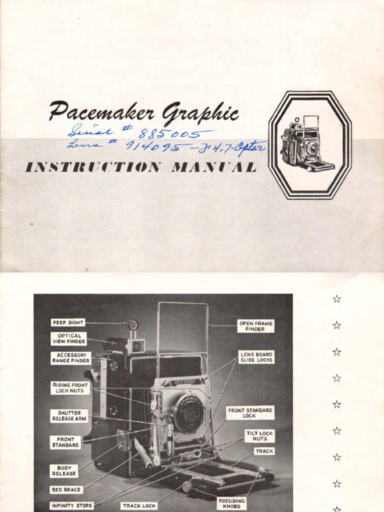 Graflex Pacemaker Graphic Instruction Manual | PDF