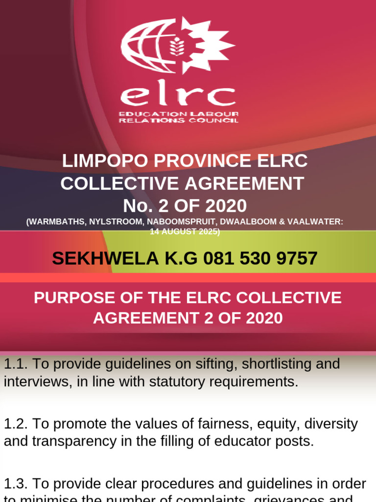 ELRC Collective Agreement 2 of 2020 | PDF | Government | Justice