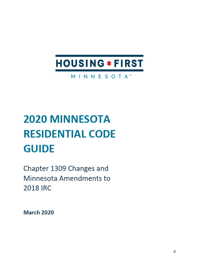 Minnesota Residential Code 2020 Updates | PDF | Basement | Elevator