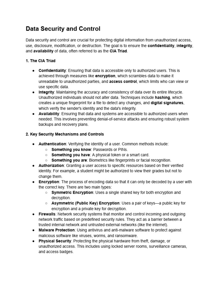 Data Security and Access Database Guide | PDF | Information Security ...