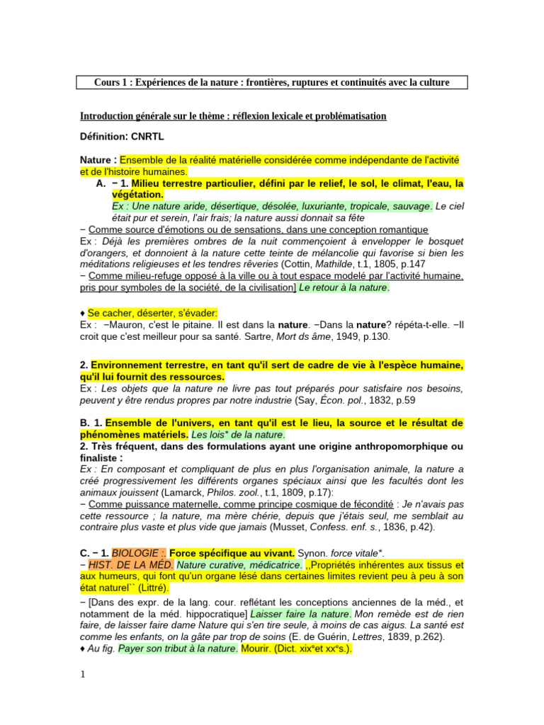 Nature et expérience : enjeux culturels | PDF | Noûs | Monisme