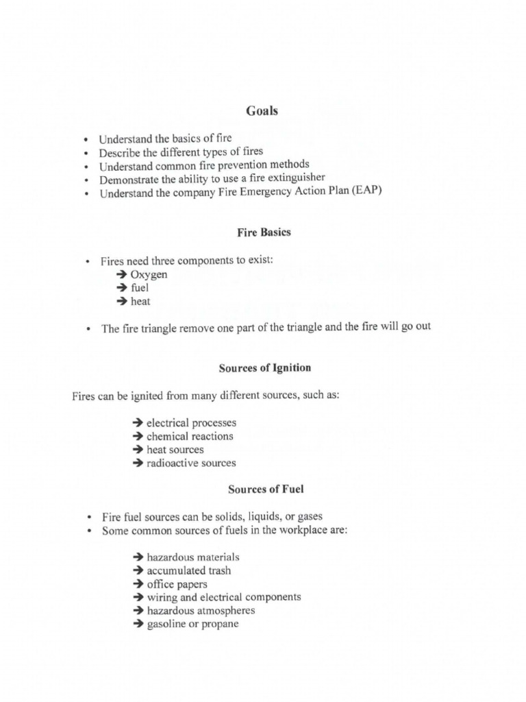 Fire Safety Training | PDF