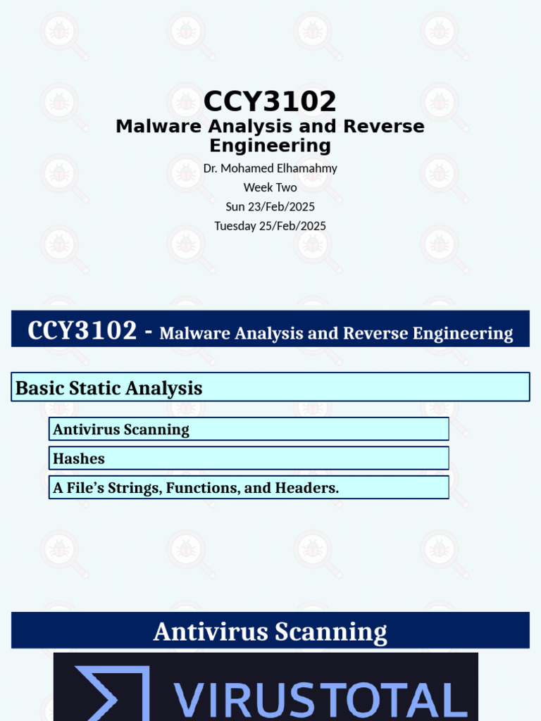 Basic Static Analysis in Malware Detection | PDF | Key (Cryptography ...