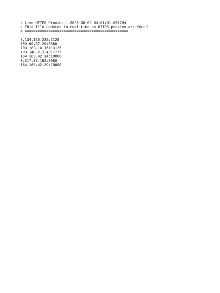 Live HTTPS Proxy List Update | PDF