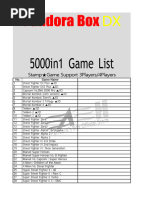 Game List for Pandora's Cube 9800 | PDF