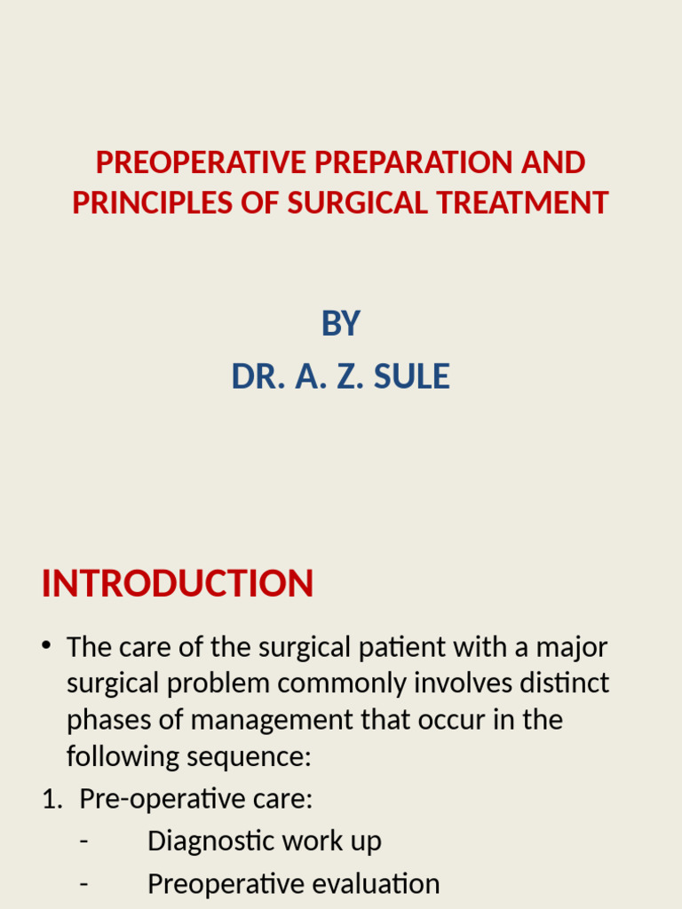 Preoperative Surgical Care Guidelines | PDF | Hypoglycemia | Medical ...