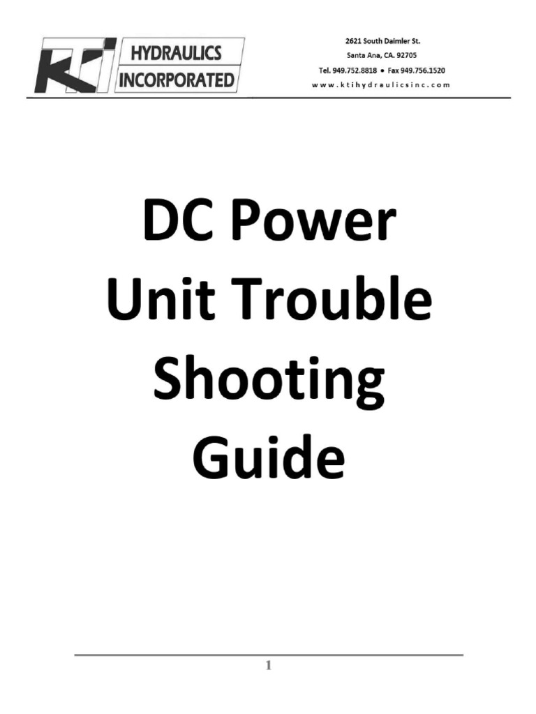 DC Power Unit Trouble Shooting | PDF