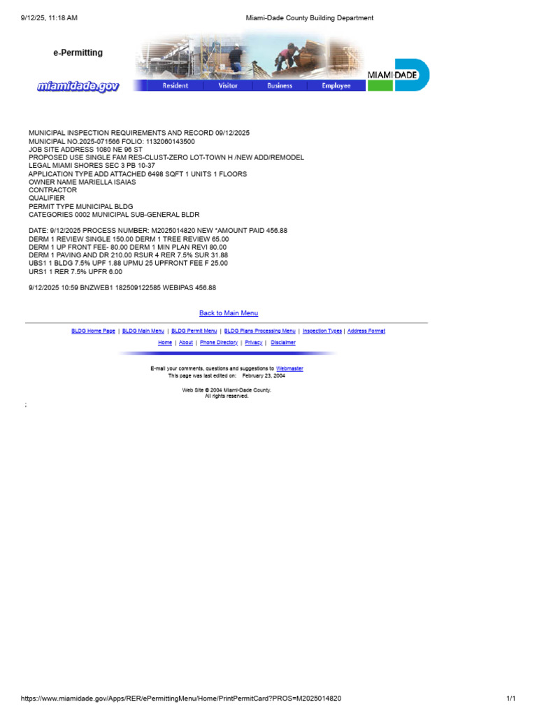 Miami-Dade 40-Year Recertification Form | PDF