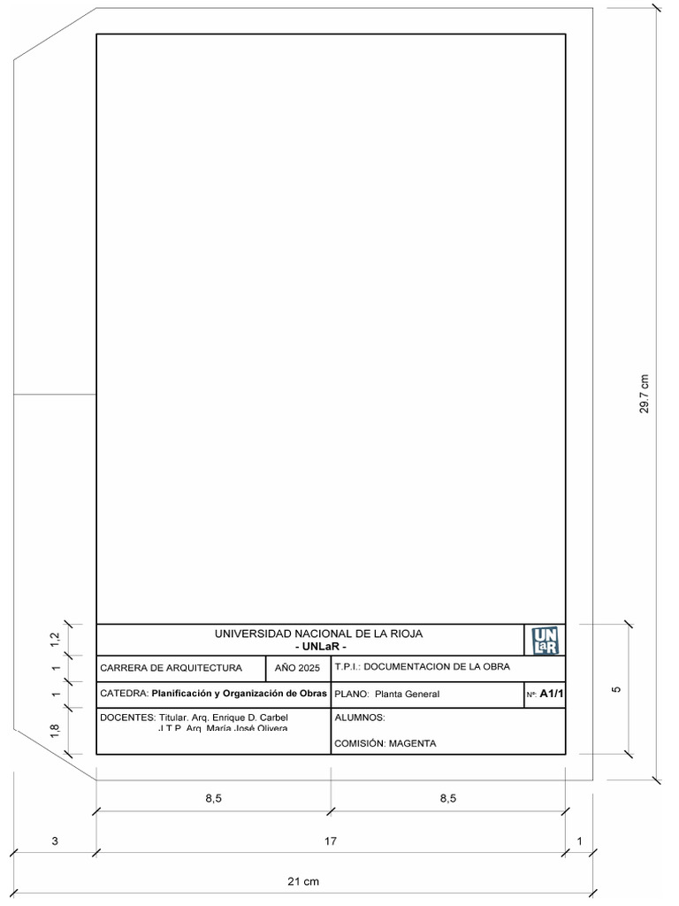 Rótulo de Plano A1/1 - UNLaR 2025 | PDF