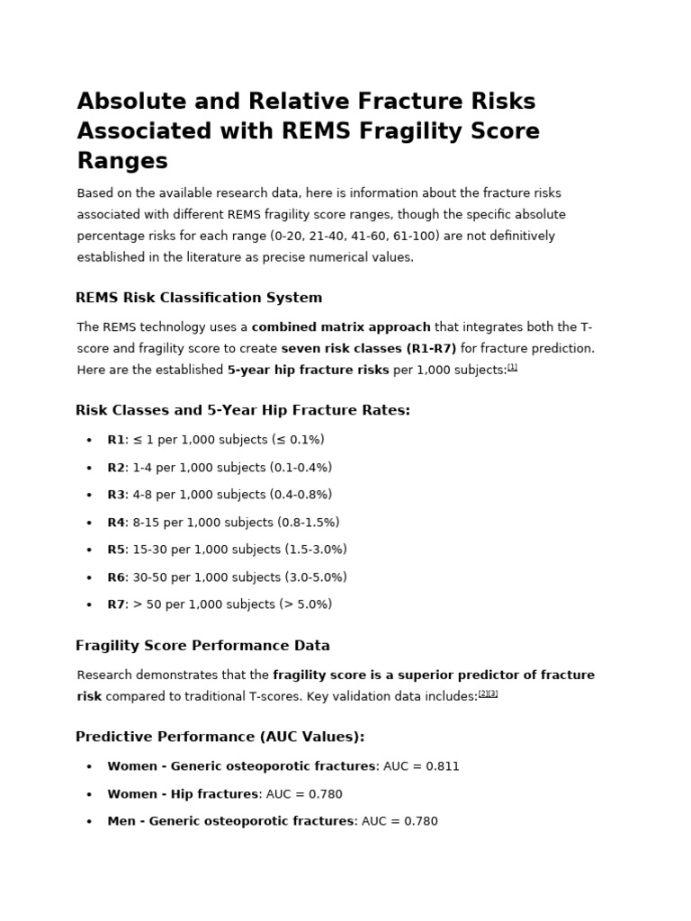 Absolute and Relative Fracture Risks Associated With REMS | PDF ...