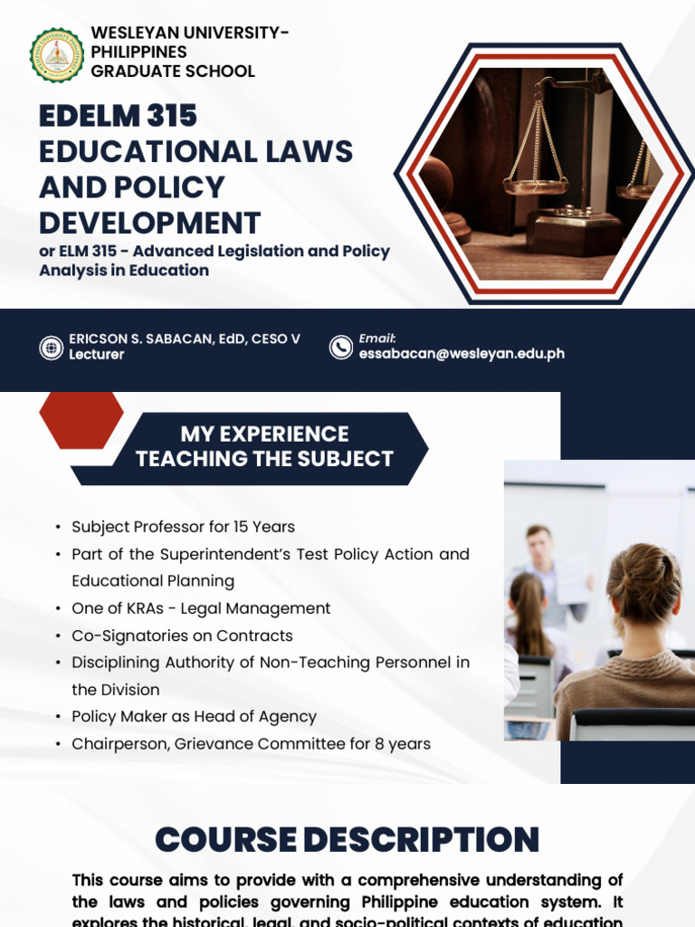 Philippine Education Laws & Policies Guide | PDF | Policy | Policy Analysis
