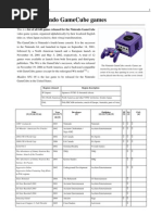 Nintendo Gamecube List