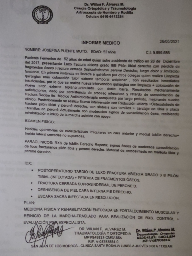 Informe Médico 1 | PDF