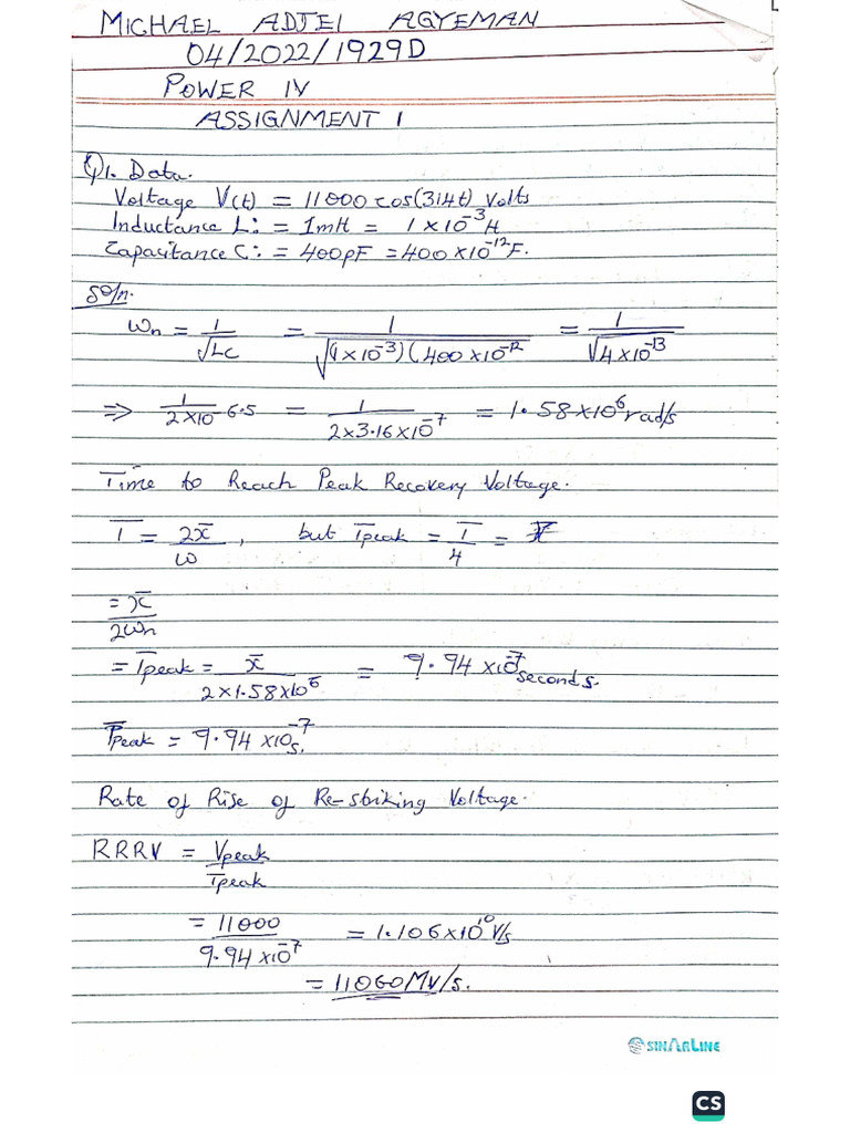 Power Systems Assignment | PDF