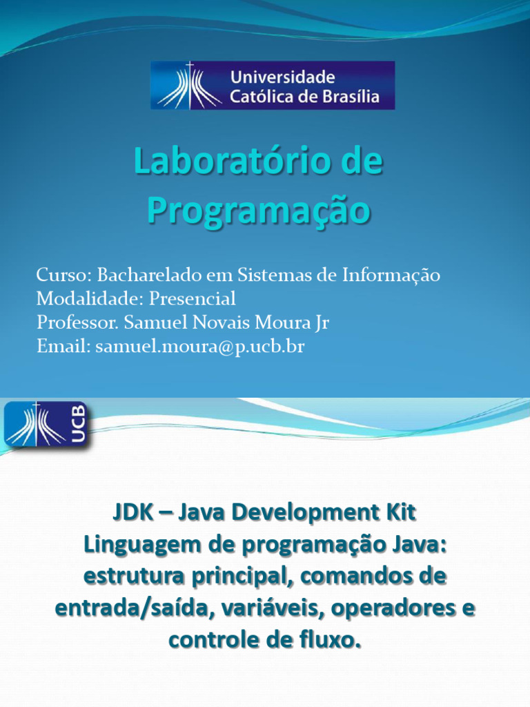 Introdução ao JDK e Programação em Java | PDF | Java (linguagem de ...