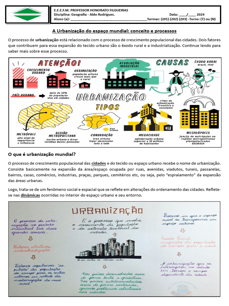 Urbanização: Conceitos e Processos | PDF | Urbanização | Cidade