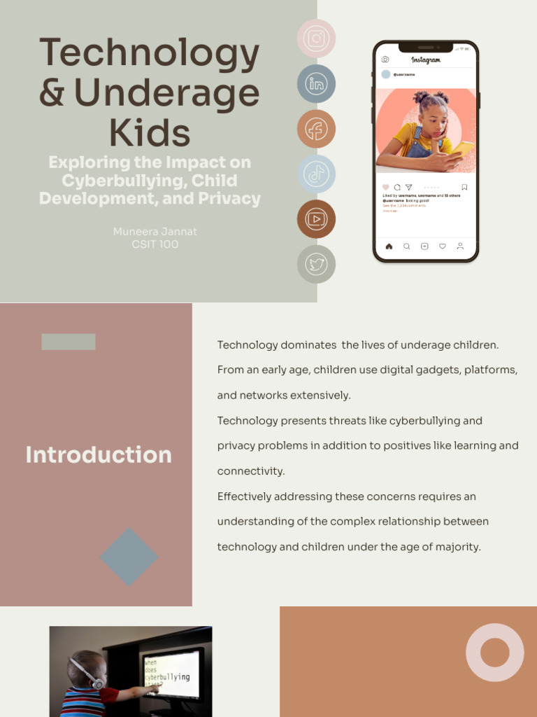 Technology and Underage Kids | PDF | Cyberbullying | Privacy