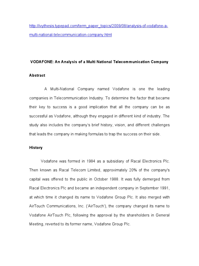 SWOT ANALYSIS of Telecom Companies | PDF | Innovation | Competition