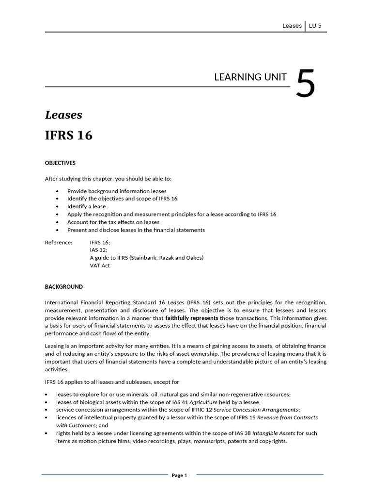 LU 5 - Leases - Notes 2 | PDF | Lease | Money