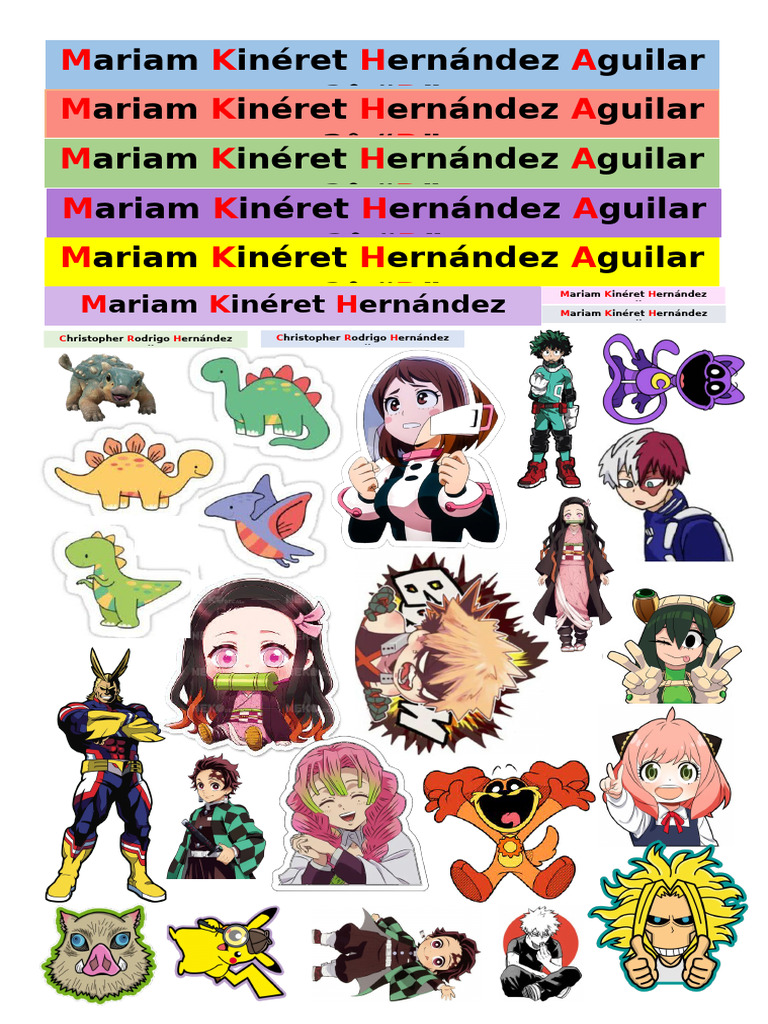 Kine Stickers 24-25 | PDF