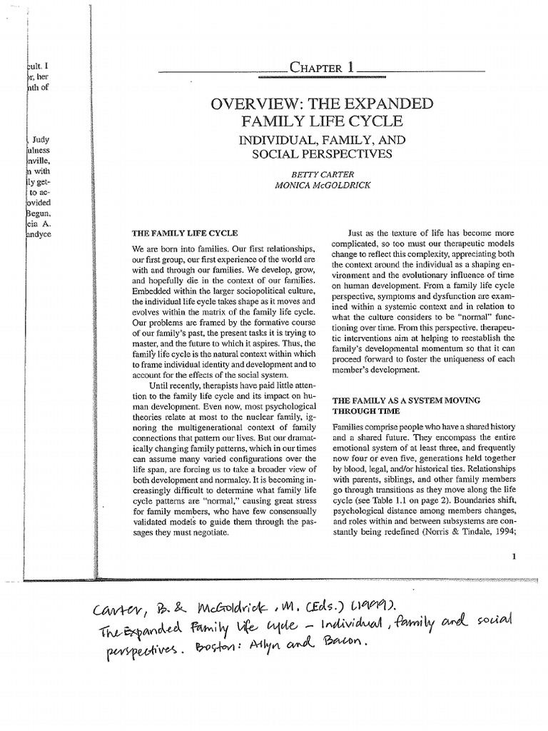 Carter - The Expanded Family Life Cycle | PDF