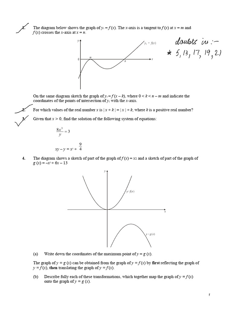 Graph Transformations and Analysis | PDF | Cartesian Coordinate System ...