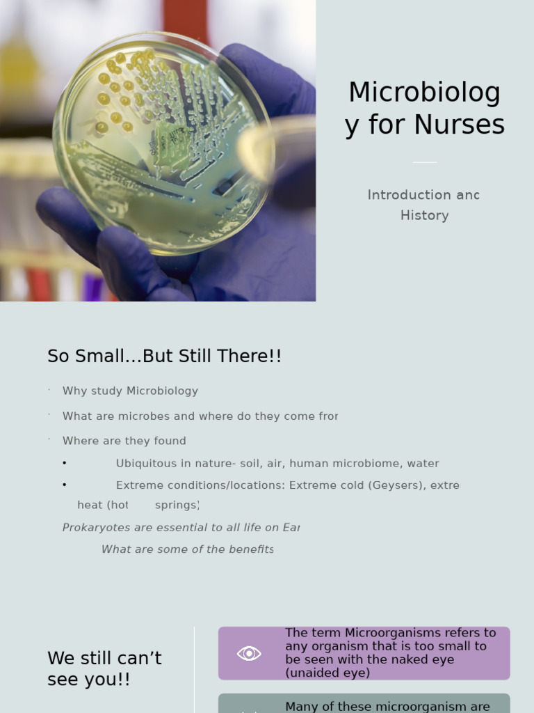 WEEK+1 +lecture+1 +Introduction+to+Microbiology | PDF