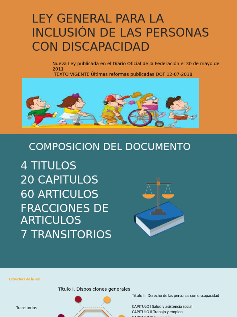Ley de Inclusión para Personas con Discapacidad | PDF | Invalidez ...