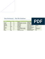 Data Dictionary - Flat File Database