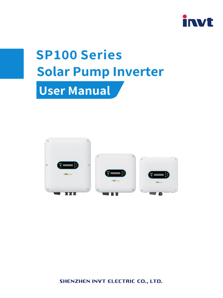 SP100 Solar Pump Inverter Manual | PDF | Power Inverter | Power Supply
