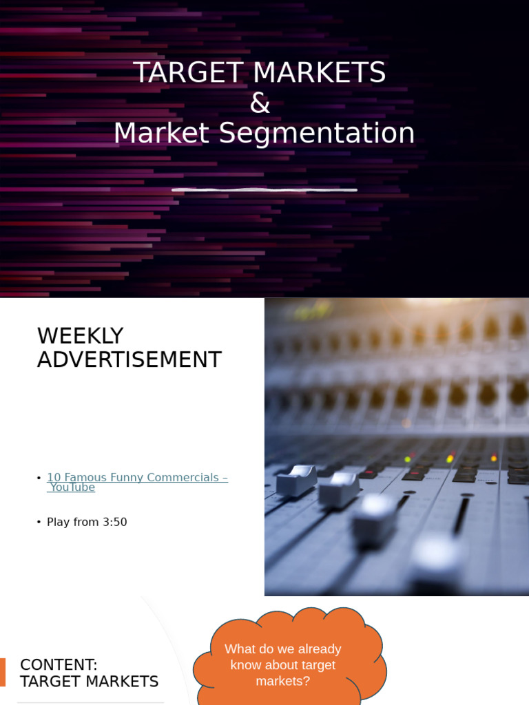 2 3 1 Target Markets and Market Segmentation | PDF | Market ...