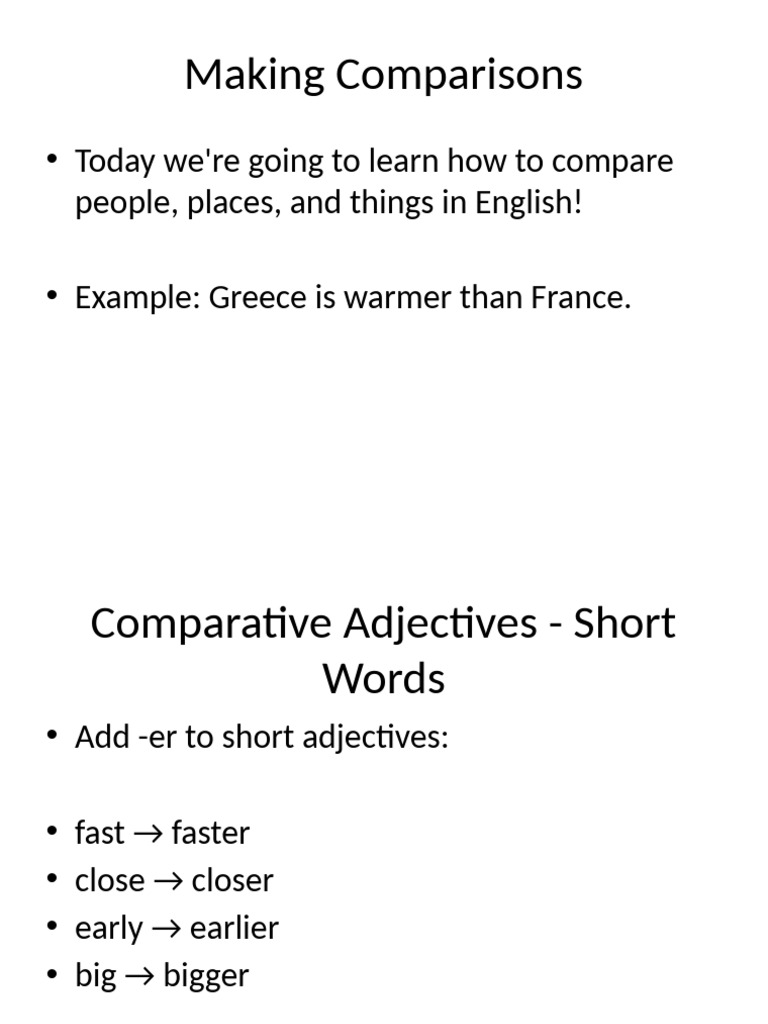 Mastering Comparative Adjectives in English | PDF