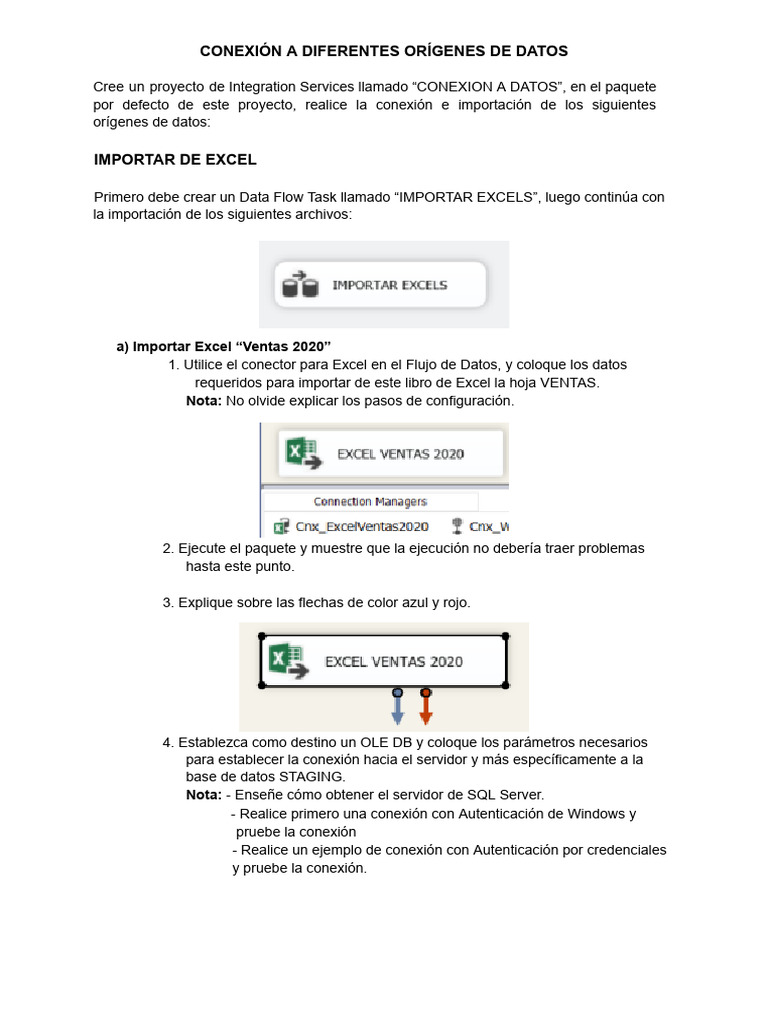 Conexión e Importación de Datos en SSIS | PDF | Servidor SQL de ...