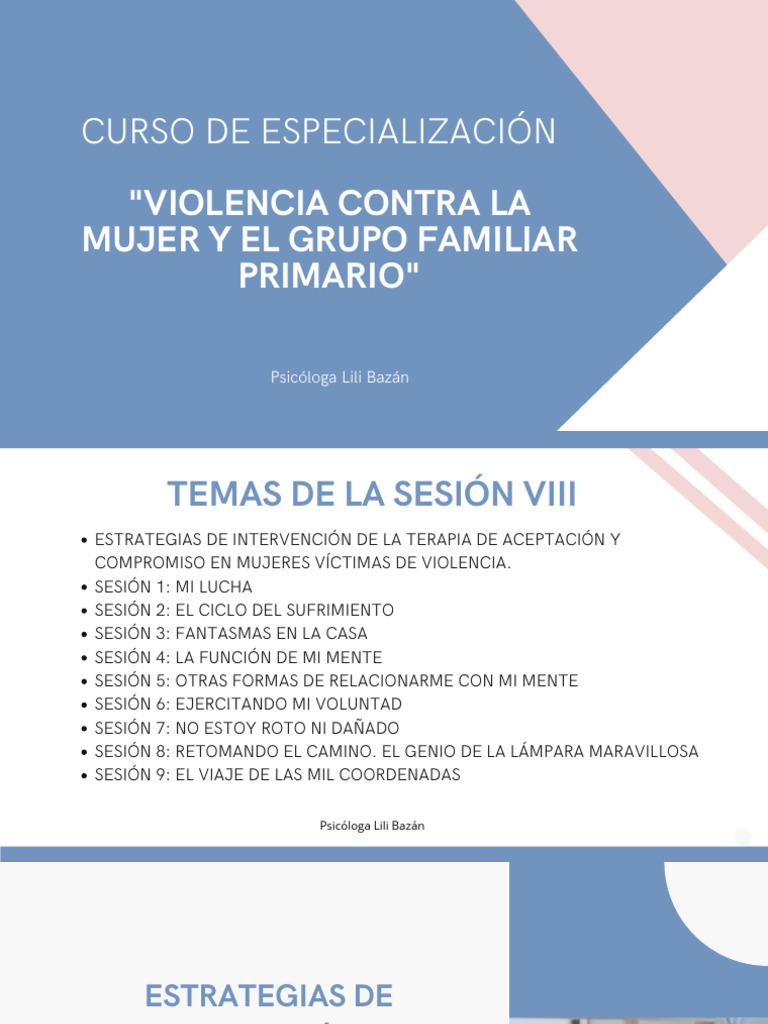Estrategias de Intervención en Violencia | PDF | Sufrimiento | Psicoterapia