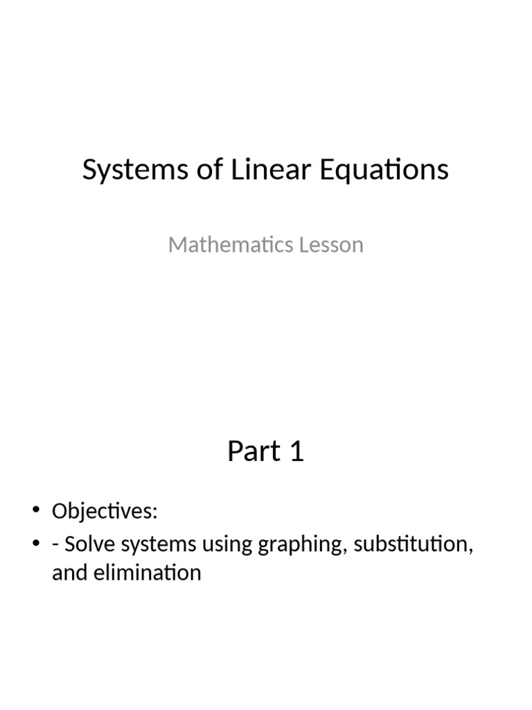 Solving Linear Equations Methods | PDF