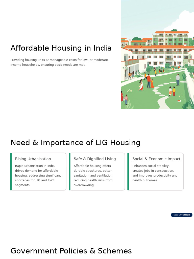 Affordable Housing Solutions in India | PDF | Affordable Housing ...
