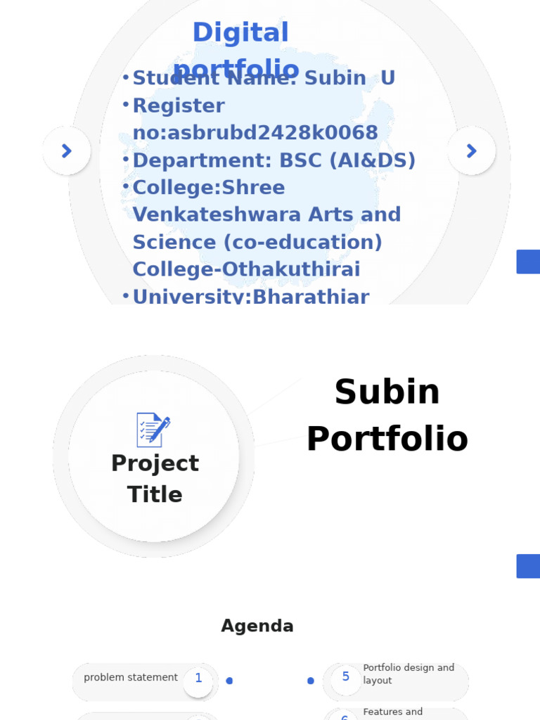 Subin's Digital Portfolio Overview | PDF | Page Layout | Html