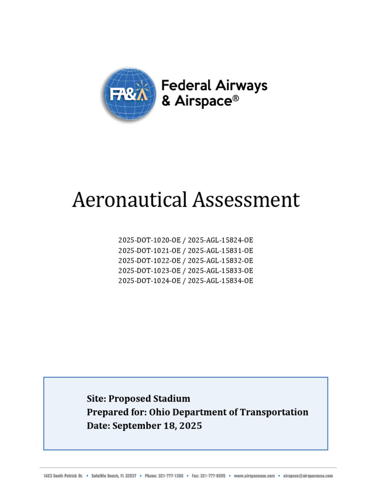 FA&A Aeronautical Assessment For Proposed Browns Stadium | PDF ...