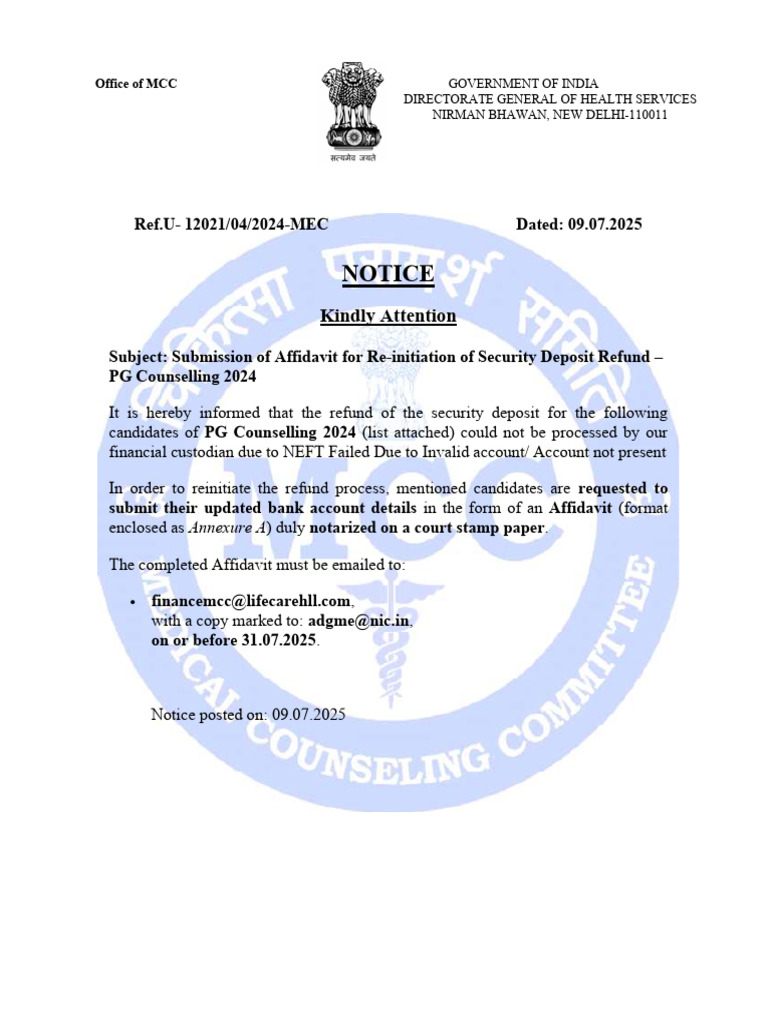 Notice: Kindly Attention | PDF