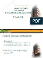 SWOT Analysis of Project:: A Case Study of National Bank of Pakistan (NBP) 19 April, 2012