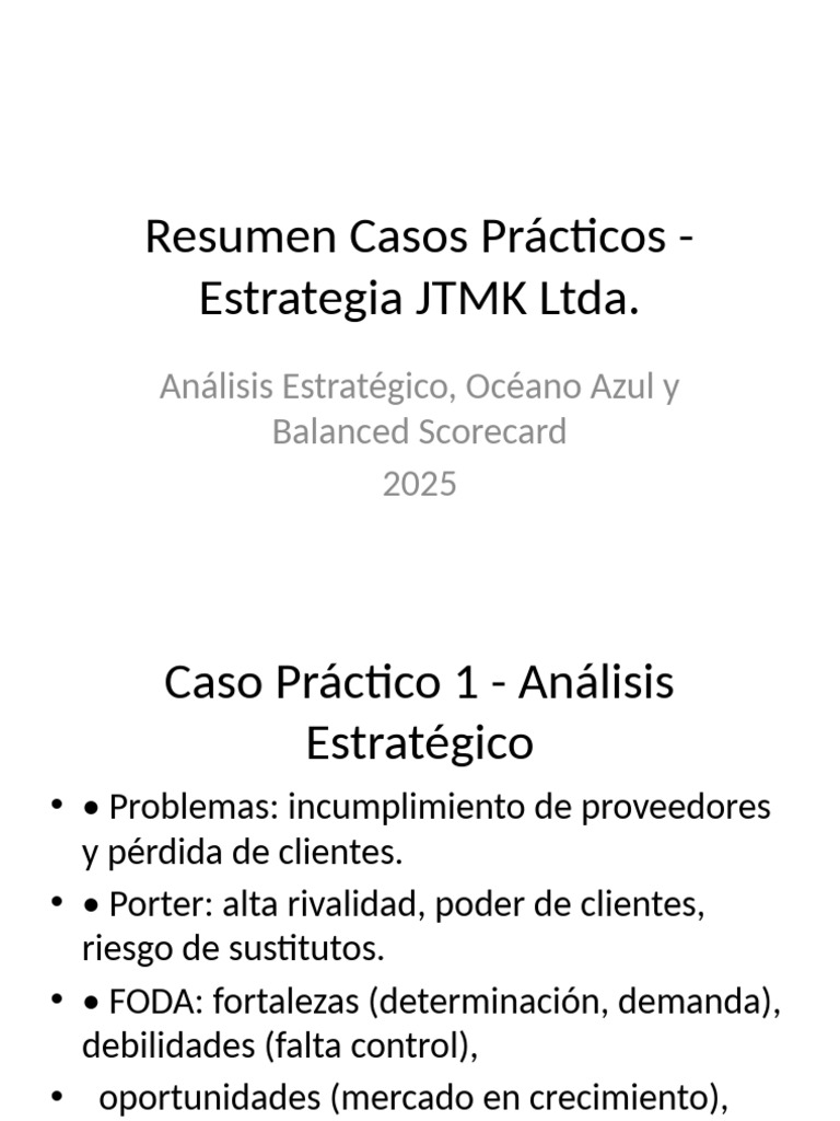 Estrategias de JTMK Ltda. para 2025 | PDF